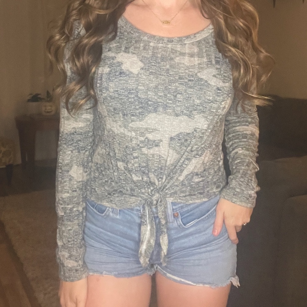 Army Camo Long Sleeve Top